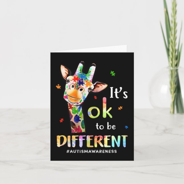 Cartão Autismo Sensibilização Bela Girafa (Frente)