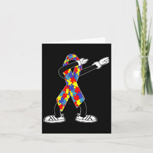 Cartão Autismo Sensibilização Crianças Dabbing Quebra-cab