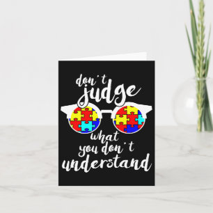 Cartão Autismo Sensibilização Design para Crianças Autist