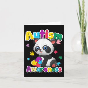 Cartão Autismo Sensibilização Panda Quebra-cabeça - Peças