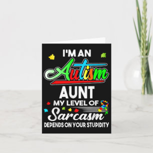 Cartão Autismo Sensibilização Sou Uma Tia Autismo Camisa