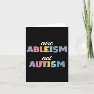 Cartão Autismo Sensibilização Suporte A Abletismo Não É U
