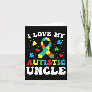 Cartão Autismo Sensibilização Tio Eu Amo Meu Tio Autista