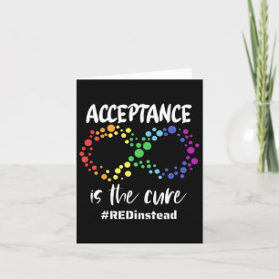 Cartão Autismo Sensibilização Veste Vermelho Em Vez Disso