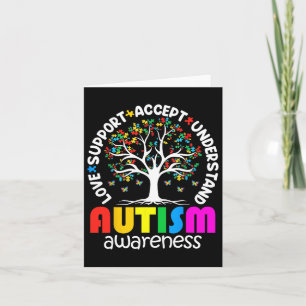 Cartão Autismo Shirt Love Aceita Suporte Autismo Autismo