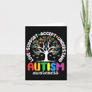 Cartão Autismo Shirt Love Aceita Suporte Autismo Autismo