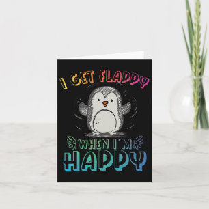 Cartão Autismo Stimming Penguin Eu fico apavorado quando 