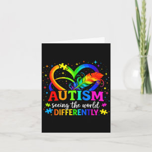 Cartão Autismo vendo o mundo de forma diferente autismo