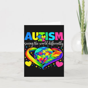 Cartão Autismo vendo o mundo de forma diferente autismo