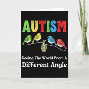 Cartão Autismo Vendo o Mundo de um Ângulo Diferente Corte