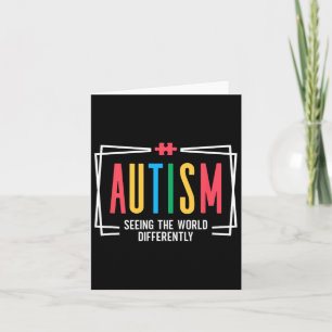 Cartão Autismo Vendo O Mundo Diferentemente Autismo Aware