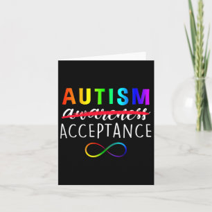 Cartão Autismo - Vermelho - Aceitação Não Consciência