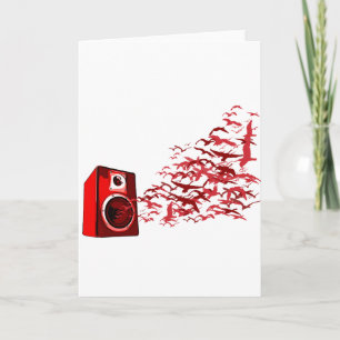 Cartão Auto-falante Birds - Music DJ Loud Disk Jockey