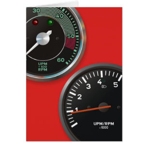 Cartão Auto instrumentos do vintage/calibres de carro