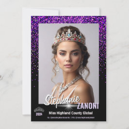 Cartão Autografado de Pageant Royale Roxo | Código