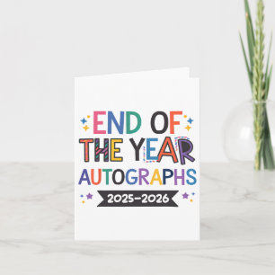 Cartão Autógrafos de Fim de Ano 2025-2026 Último Dia da E