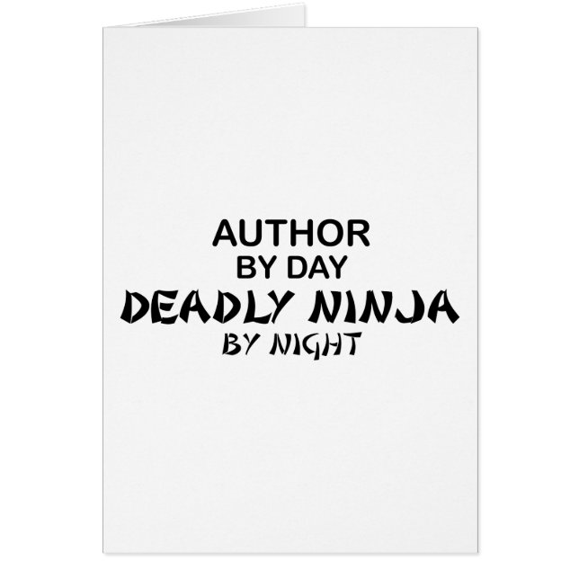 Cartão Autor Ninja mortal em a noite (Frente)
