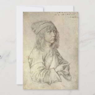 Cartão Autorretrato aos 13 anos por Albrecht Durer