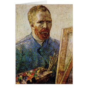 Cartão Autorretrato de Van Gogh diante do Cavalete