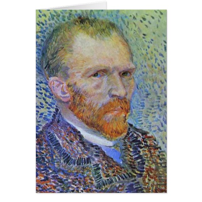 Cartão Autorretrato de Vincent Van Gogh (Frente)