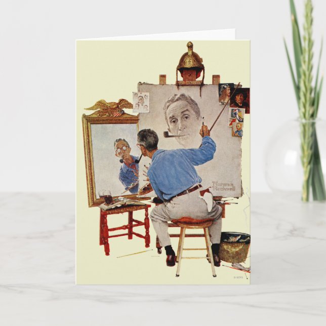 Cartão Autorretrato Triplo (Frente)