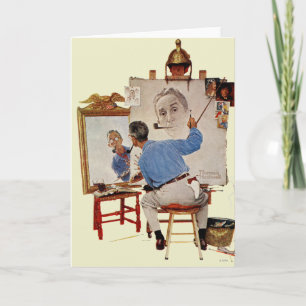 Cartão Autorretrato Triplo