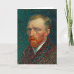 Cartão Autorretrato | Vincent Van Gogh<br><div class="desc">Autorretrato (1887) do artista poste-impressionista holandês Vincent Van Gogh. Em 1886 Van Gogh mudou-se para Paris, onde criou pelo menos 24 autorretratos durante sua estadia de dois anos. Ele estudava a técnica do pontilhismo, mas aplicava as marcas de forma única. A escova densamente dobrada e as cores intensas tornaram-se uma...</div>