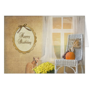 Cartão Autumn Birthday