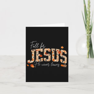 Cartão Autumn Christian Thankiness Caiu Por Jesus Ele Né