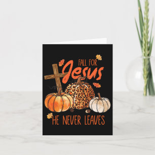 Cartão Autumn Christian Thankiness Caiu Por Jesus Ele Né