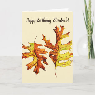 Cartão Autumn Deixa Linda Nature Watercolor Art