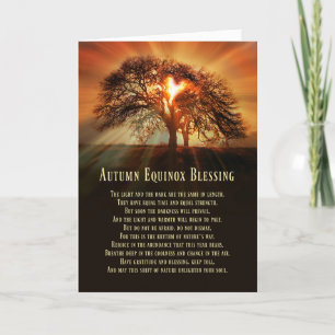 Cartão Autumn Equinox Blessings Cards, Mabon Cards