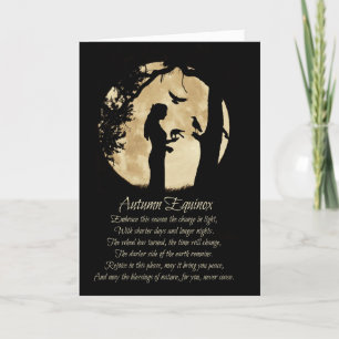 Cartão Autumn Fall Equinox Mabon com Ravens