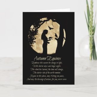 Cartão Autumn Fall Equinox Mabon com Ravens