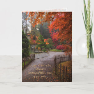 Cartão Autumn Happy Birthday Colors Fall