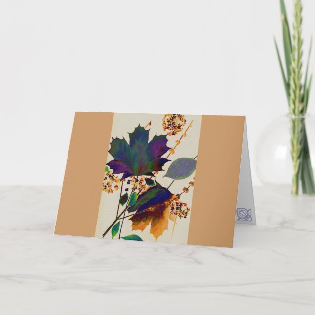 Cartão Autumn Leaves em Royal Colors (Frente)