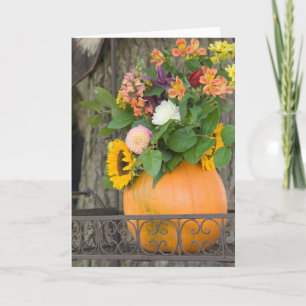 Cartão Autumn Pumpkin Bouquet