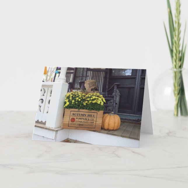 Cartão Autumn Pumpkin - Martha's Vineyard (Frente)
