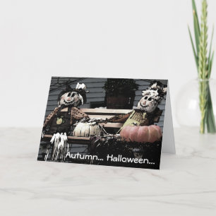 Cartão Autumn Pumpkins Picture for Friendship