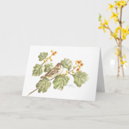 Cartão Autumn Sparrow Blank Note Card Greeting Card