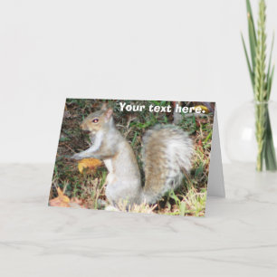 Cartão Autumn Squirrel Template