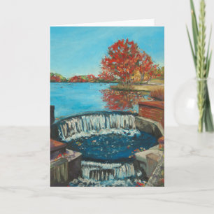 Cartão Autumn Waterfall, Brookwood Hall
