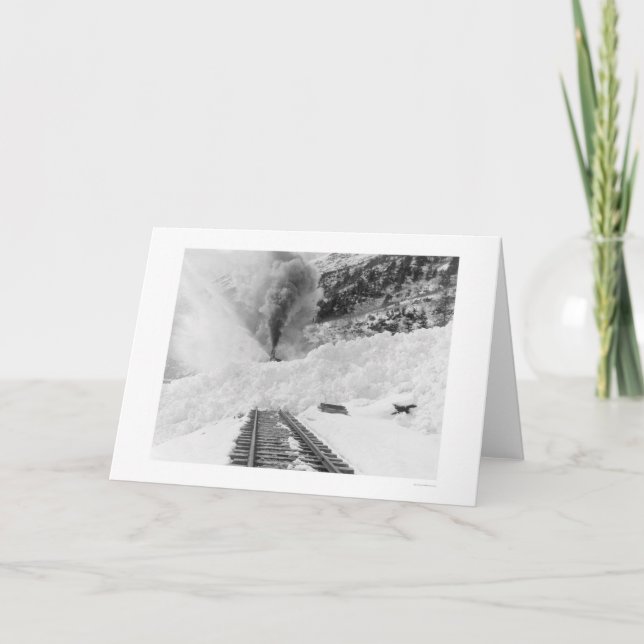 Cartão Avalancha Alaska 1916 do trem (Frente)