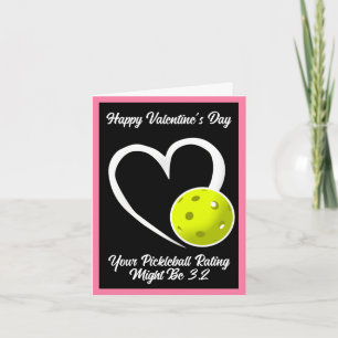 Cartão Avaliação de Pickleball Coração de São Valentão Ro