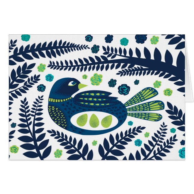 Cartão ave da floresta (Frente Horizontal)