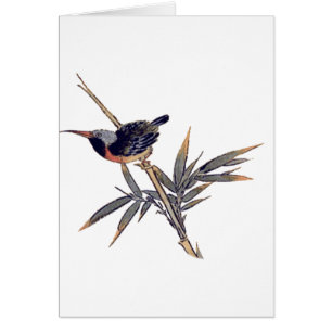 Cartão ave e bambu 2