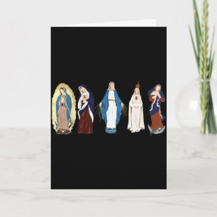 Cartão Ave Maria Cheia De Graça, Virgem Maria Bendita, Bí