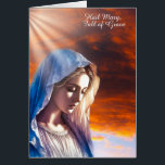 Cartão Ave Mary<br><div class="desc">Ave Maria design para o cartão de Natal Religioso</div>