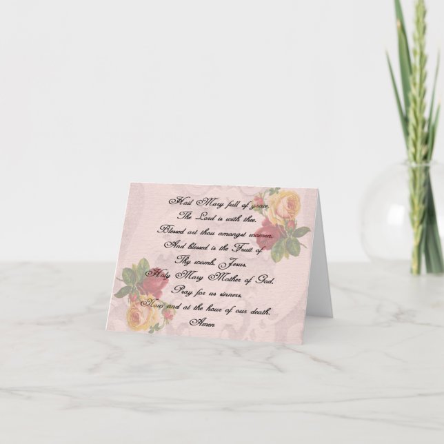 Cartão Ave Mary Prayer (Frente)