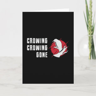 Cartão Ave Observando Crowing Cone Gone Bird Watcher